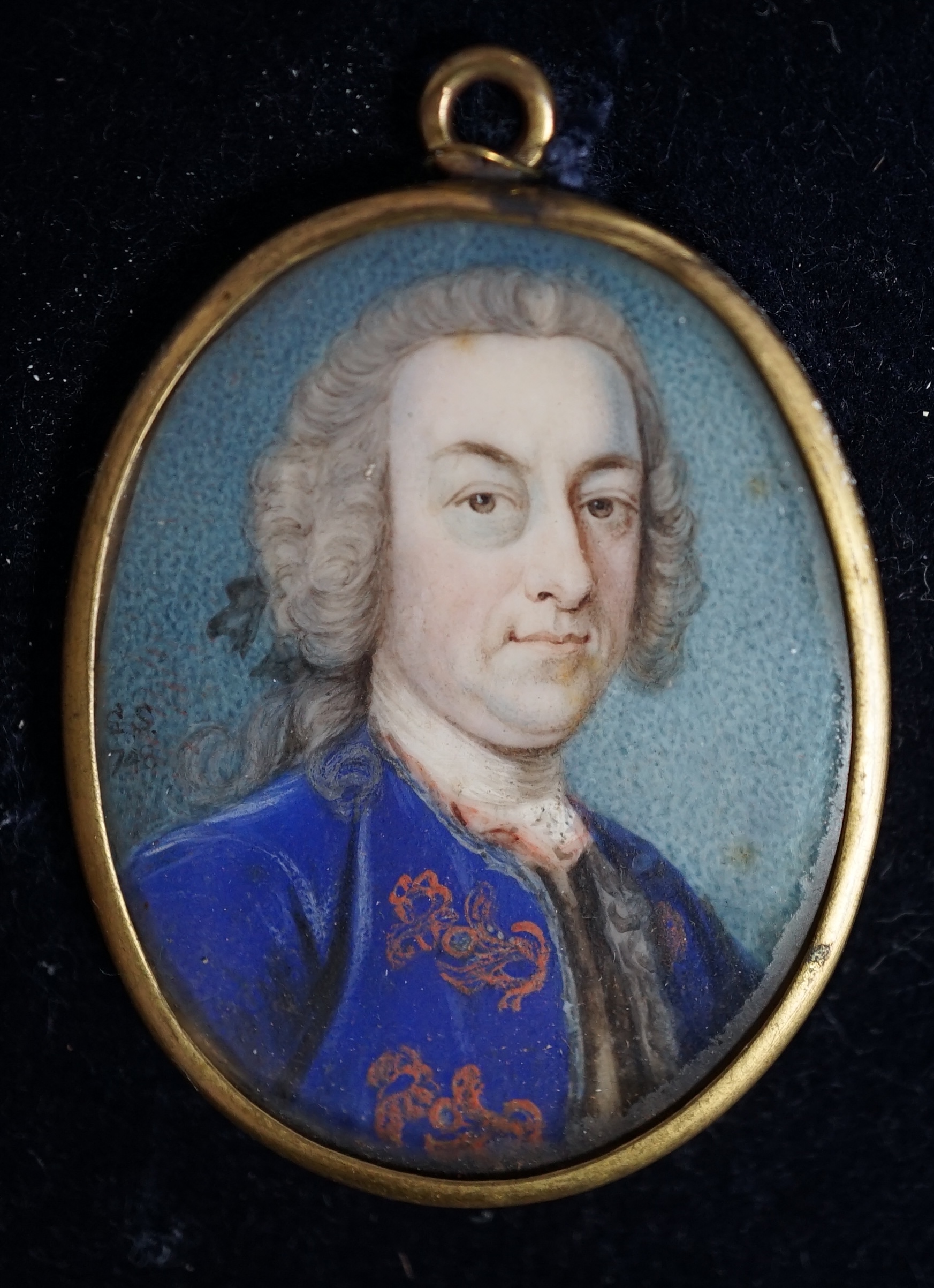 Gervase Spencer (c.1715-1763), Miniature portrait of Admiral Lord Hawke, watercolour on ivory